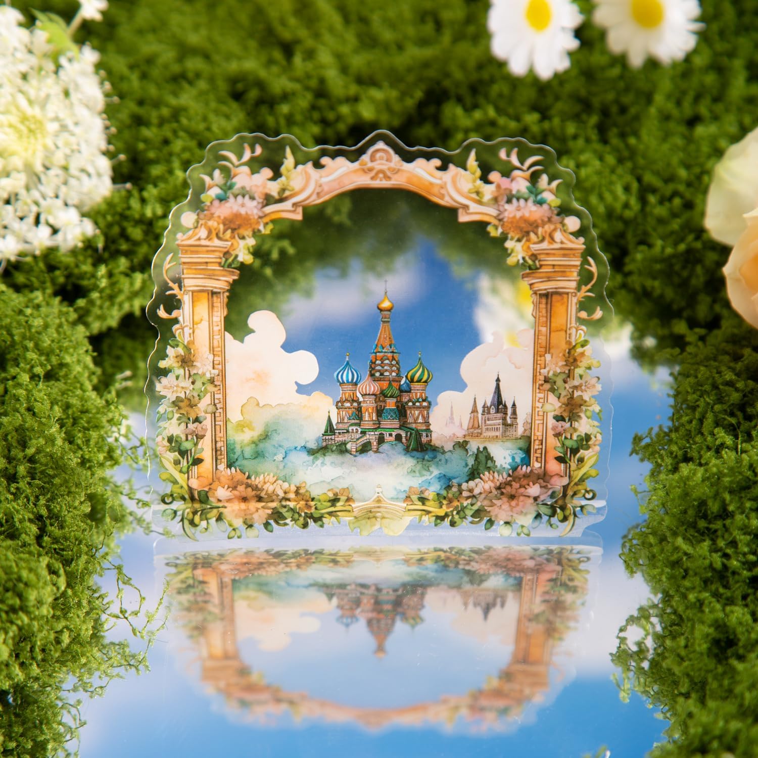 60 Pcs Fantasy Frame Stickers for Scrapbook Journaling image 3