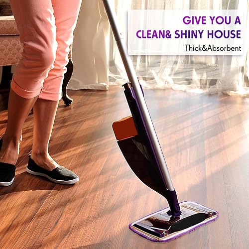 Miniatura 6 de 12 almohadillas reutilizables para trapeador compatibles con trapeador Swiffer, almohadillas de trapeador lavables de 12 pulgadas, repuesto de