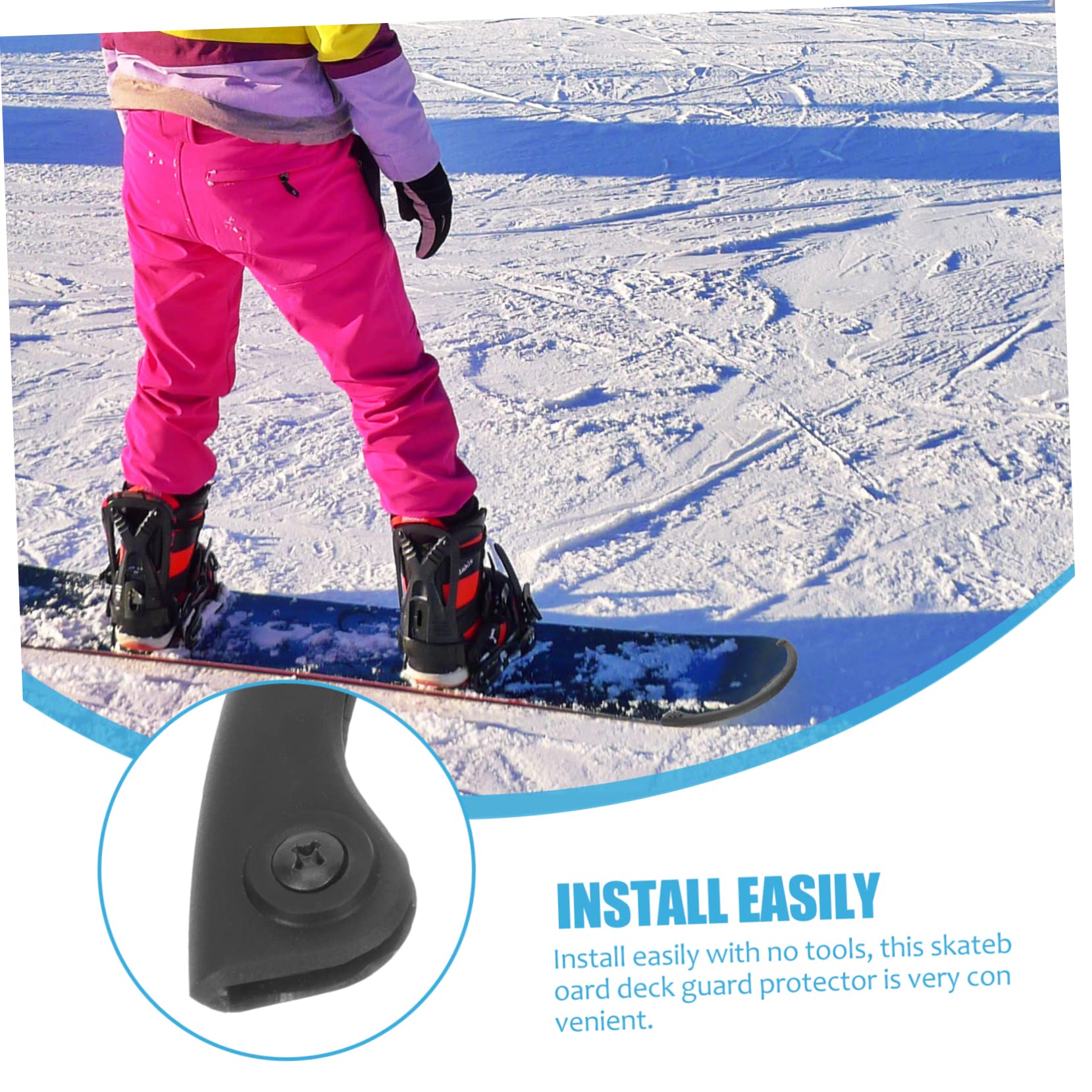 VANZACK 3piezas Faja Protectora para Tabla De Skate Banda Anticolisión para Protección De Bordes Accesorio Resistente Al Desgaste y Golpes para Skateboard y