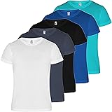Camiseta técnica Hombre | Pack 5 | Tejido técnico para Deporte | Transpirable | Running, Fitness, Fútbol, Padel L Combinación 5