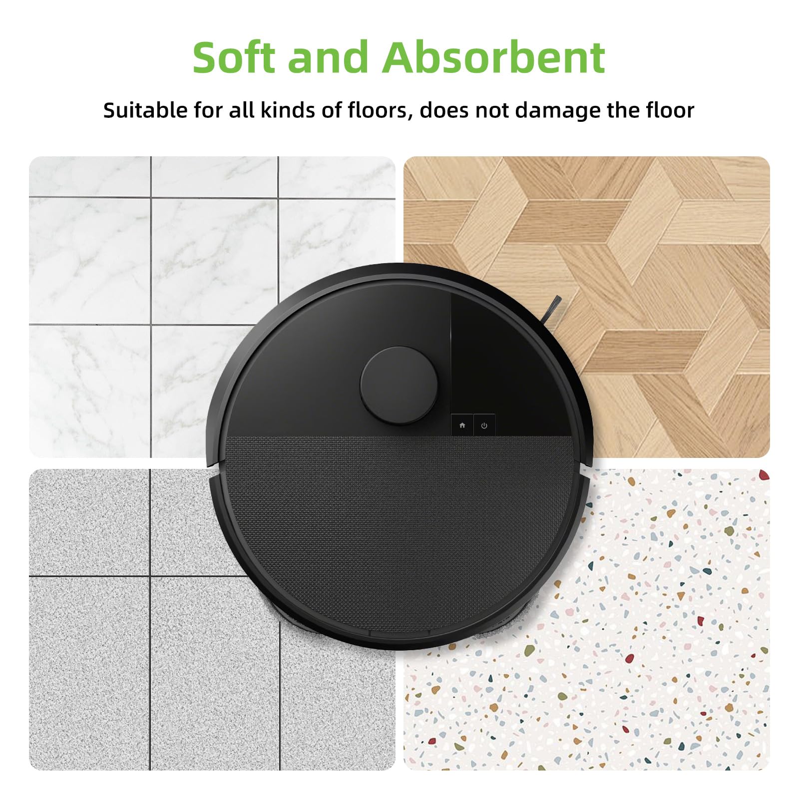 Juego de 8 Paños para iRobot Roomba Plus 405 y 505 Combo Robot Aspirador, Reutilizable y Lavable, Paño de Repuesto — view 7
