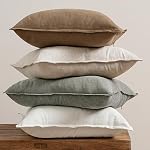 MIULEE Housses de Coussin Décoratives en Lin Neutre 18x18 Pouces Paquet de 4 | Housses de Coussin Naturelles Douces pour Canapé Décor Moderne de Maison pour Salon Lit