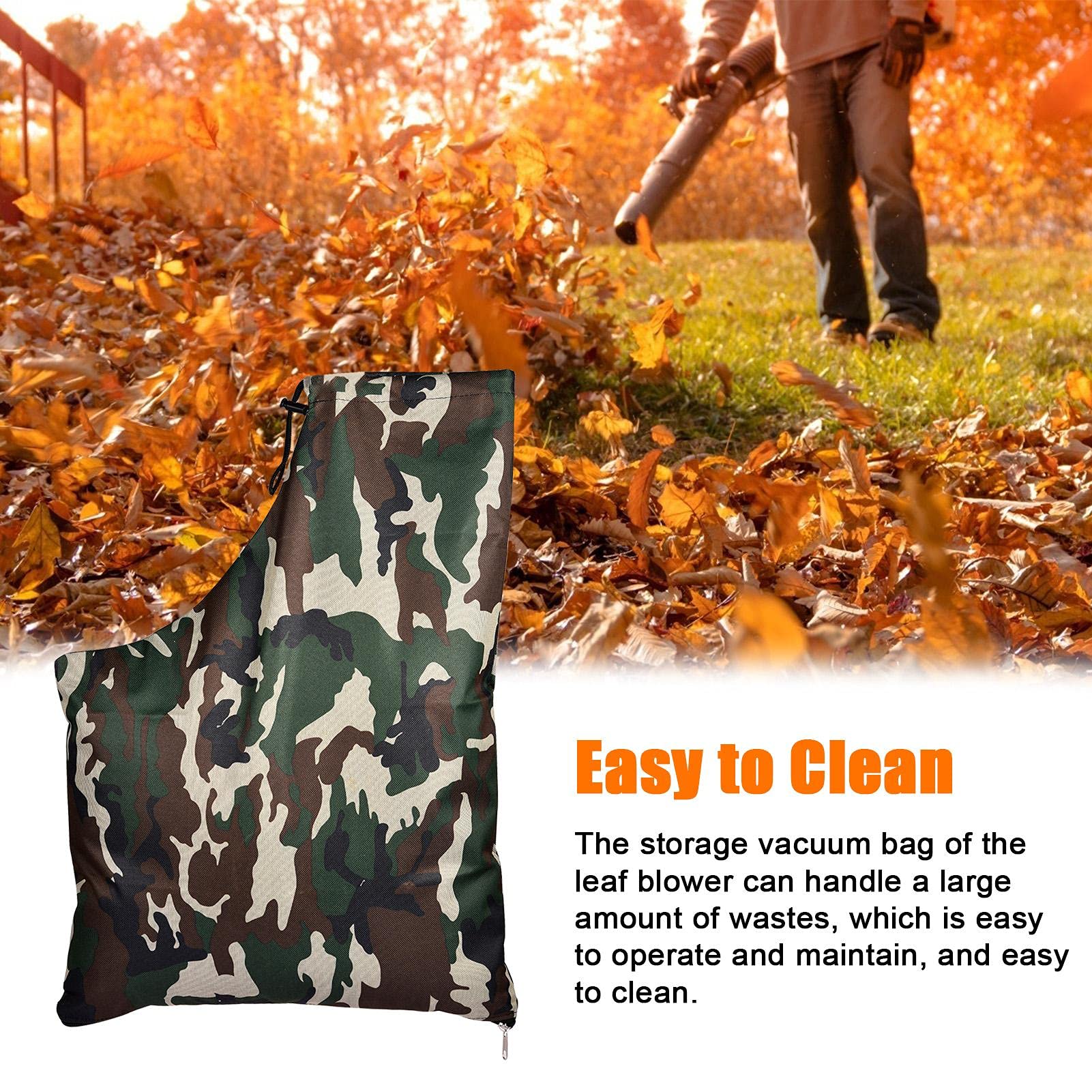 Sac De Remplacement Pour Souffleur De Feuilles 60x44cm - Sac Sous Vide Débris Jardin Noir Résistant
