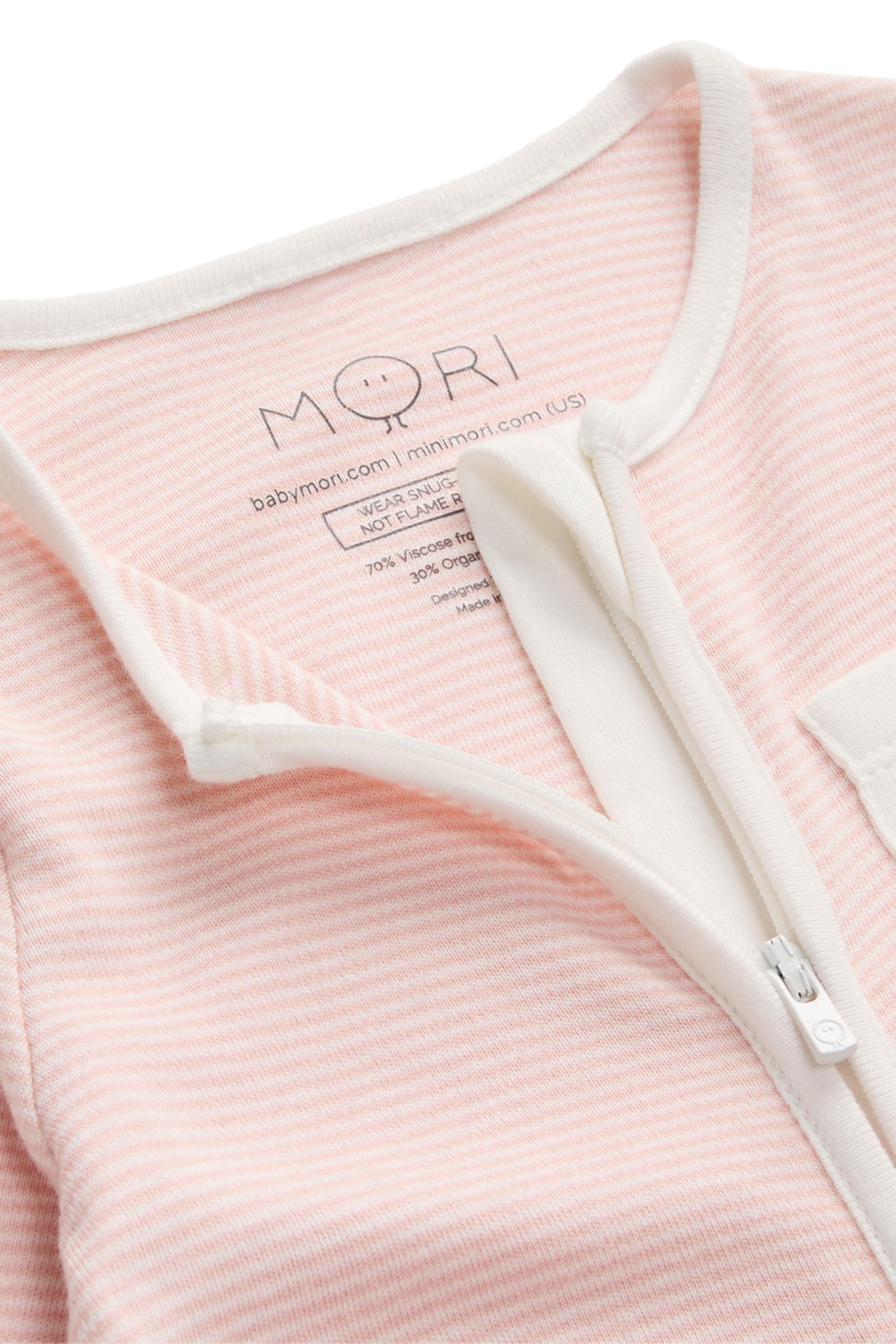 MORI Clever Baby - Tutina per neonato, con cerniera, in cotone biologico anallergico