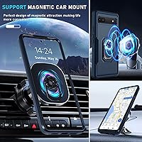 Vista 9 de Janmitta Funda para Google Pixel 6a con protector de pantalla + protector de lente de cámara, resistente a prueba de golpes, funda protectora