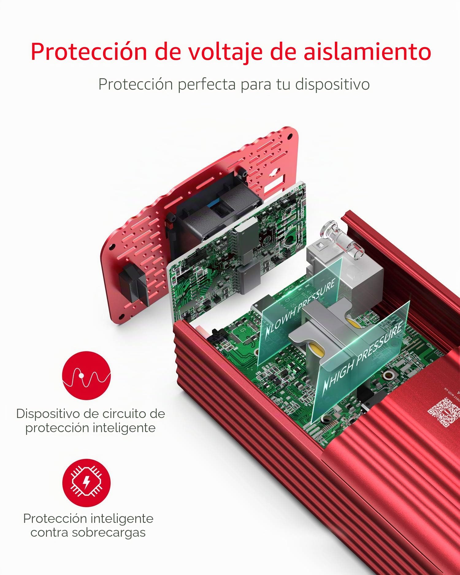 BESTEK Inversor de corriente de onda sinusoidal pura de 300 W CC 12 V a CA 230 V 240 V con puertos USB inteligentes duales de 4.2 A, adaptador de coche para automóviles, embarcaciones y emergencias de