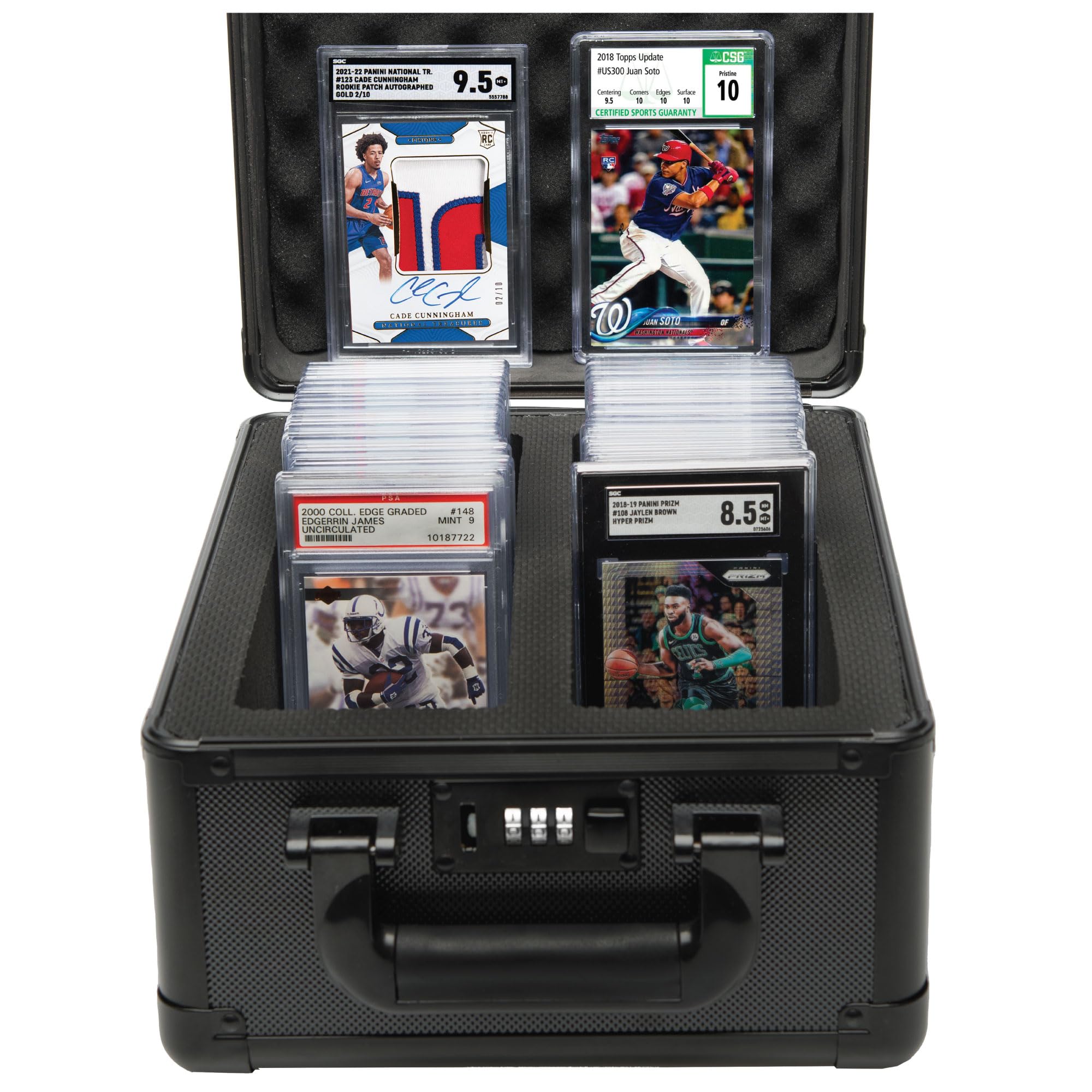SLAB ARMOR 80+ 2 Row Psa Graded Card Storage Box Graded Card Case Psa Slab Case for Graded Cards Psa Card Case Baseball Card Cases for Sports Cards Storage Sports Card Case (2 ROW)