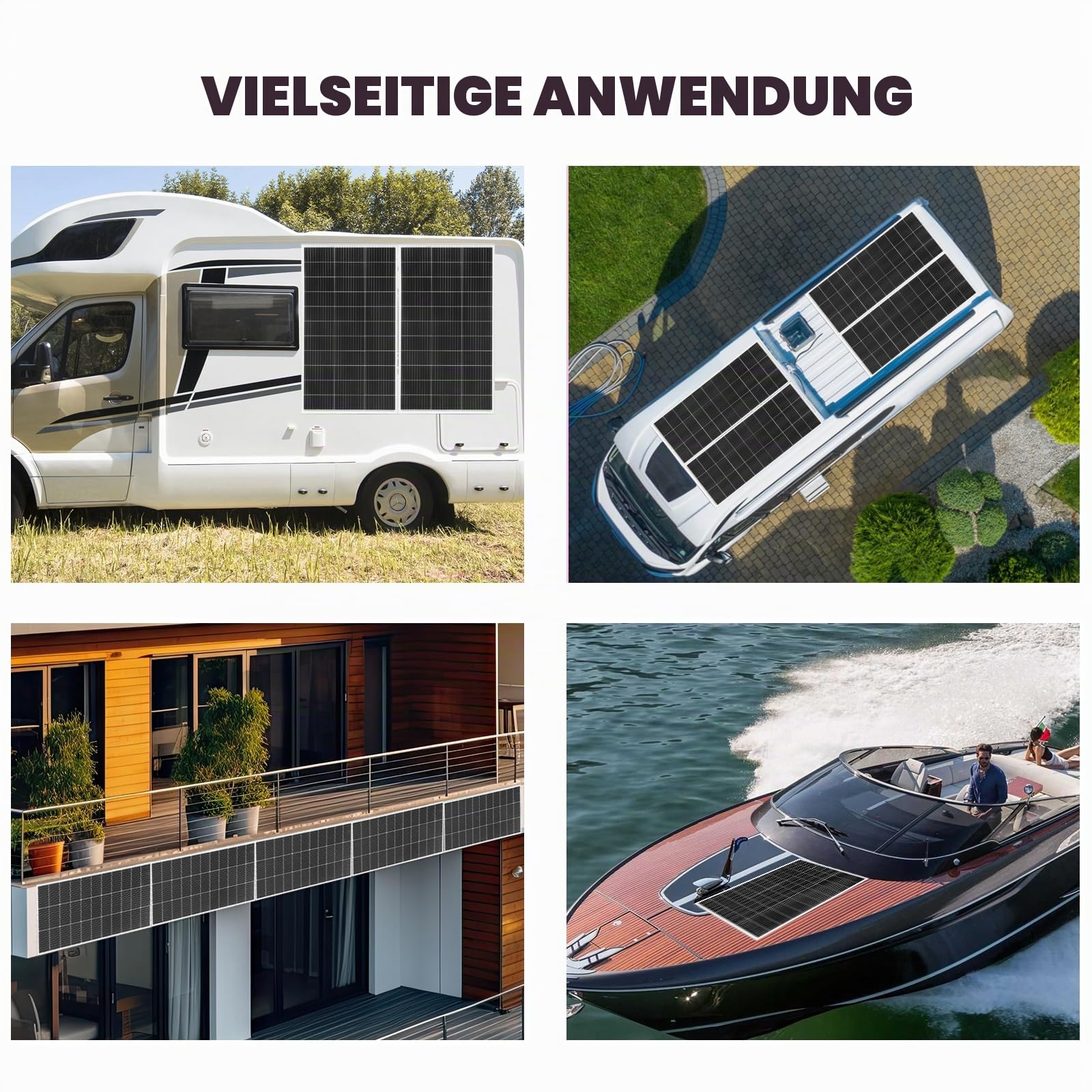 150W 12V Solarpanel Kit Set, 210mm Solarzelle Solarmodul 150Watt Mit 30A 12V/24V Solarladeregler + Solarkabel Wohnmobil Solaranlage Komplettset für 12v Batterien Wohnwagen PV Modul