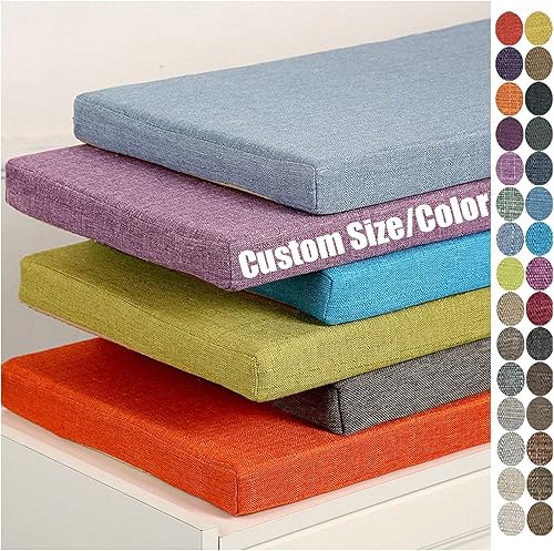 Miniatura 1 de Cojín de banco personalizado, almohadilla de banco de tamaño personalizado con parte inferior antideslizante, cojín de asiento de ventana panorámica