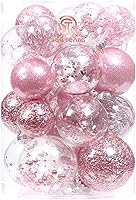 Vista 42 de Sea Team Adornos de esferas navideñas de plástico transparente irrompibles, decorativos, set de esferas de Navidad rellenas de decoraciones Azul