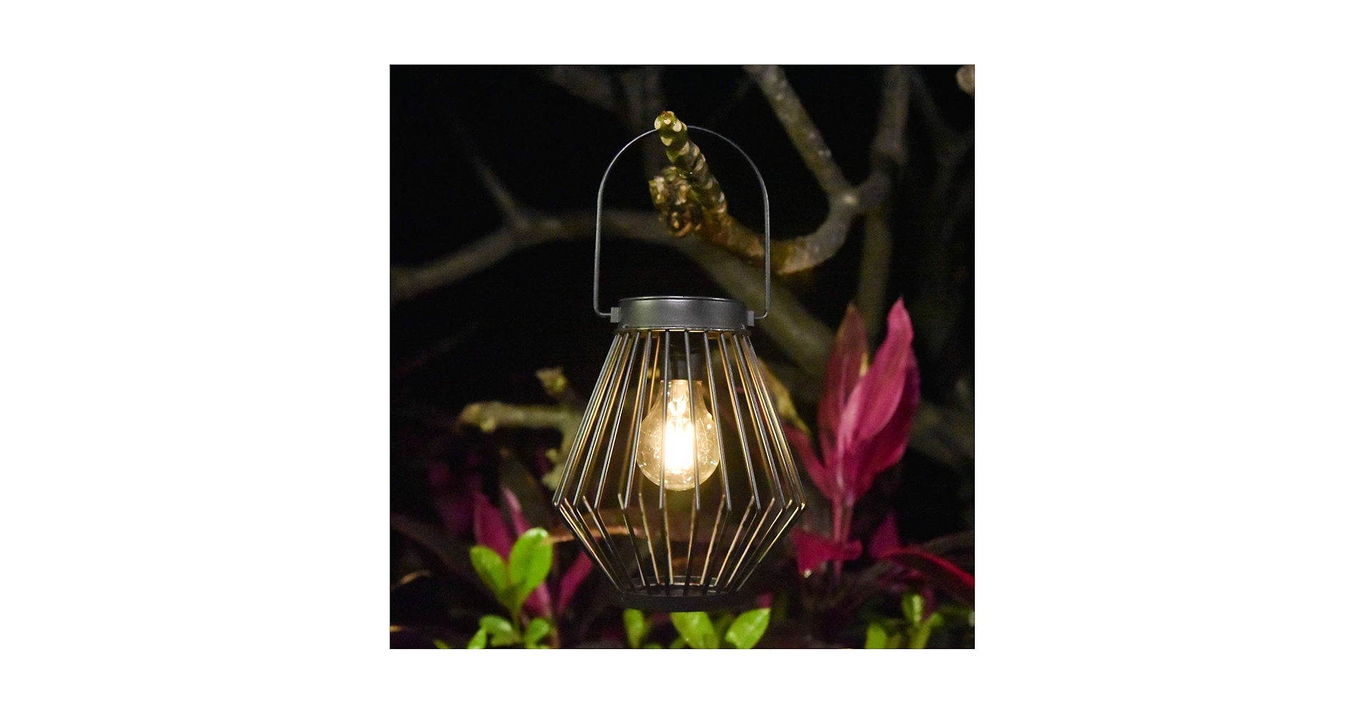 Amazon.com: Solar Hanging Lantern Outdoor Waterproof, Metal