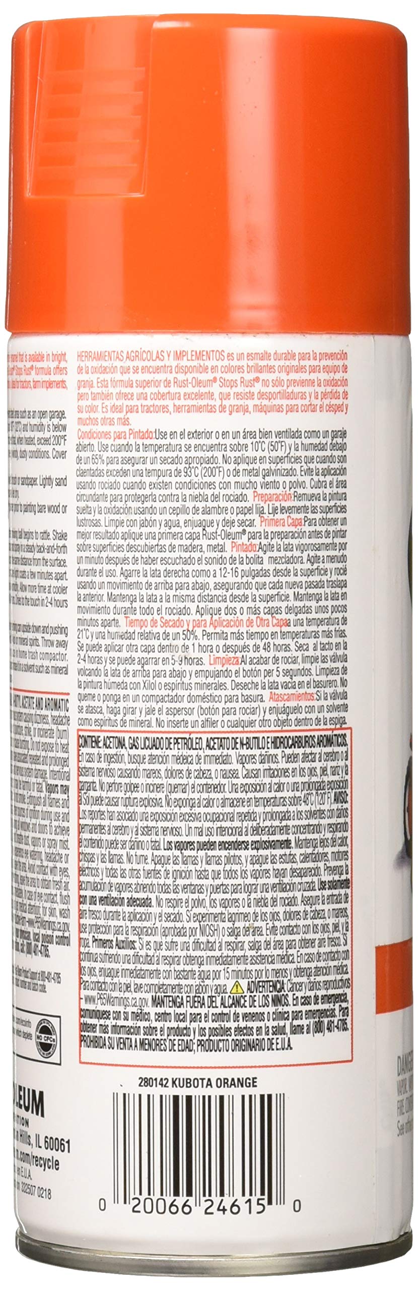 RustOleum RUSTOLEUM 280142 Kubota Orange 12 oz. Farm & Implement Spray