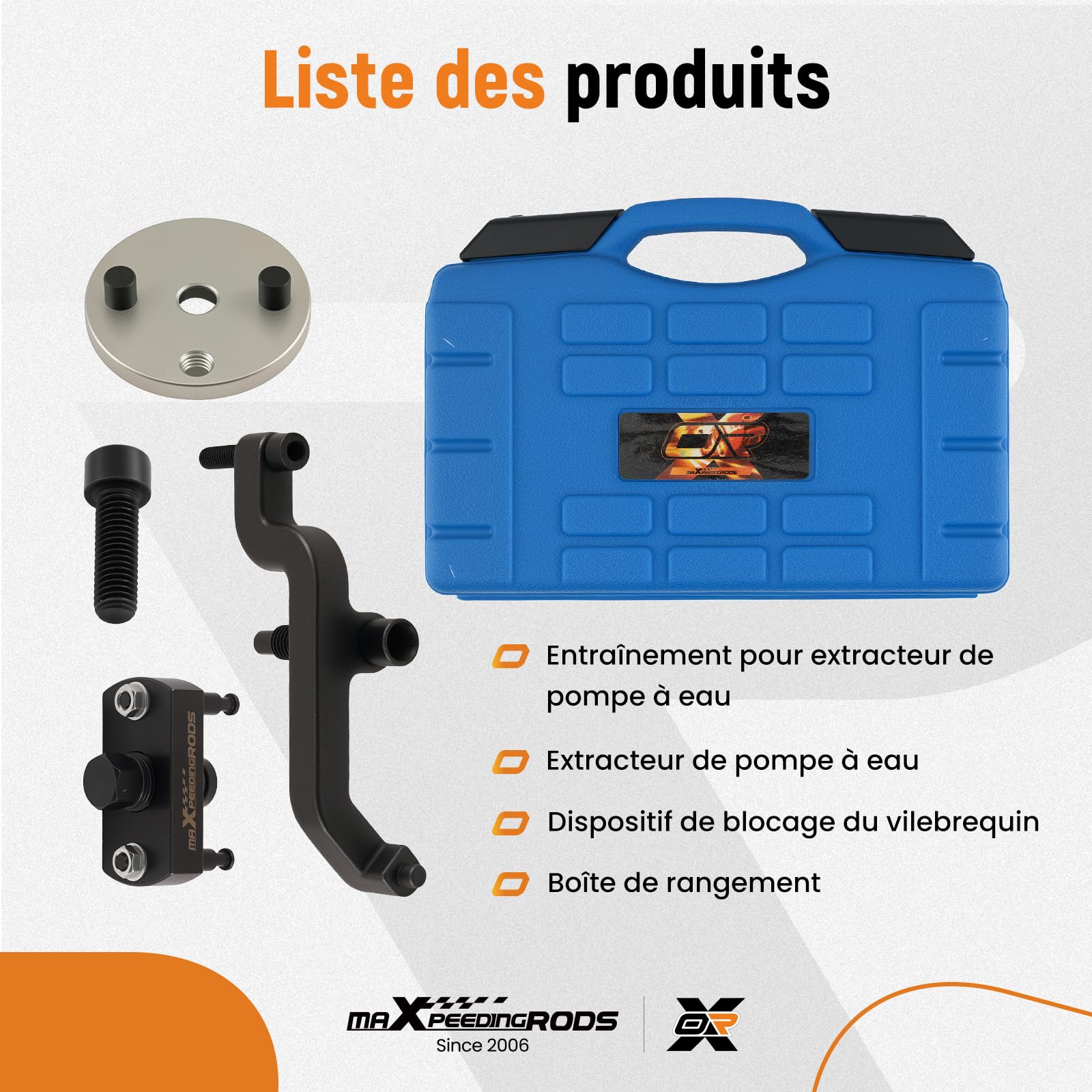 maXpeedingrods Extracteur de moteur Outil de démontage de pompe à eau pour VW T5 Transporter Touareg 2,5 L TDI AXT BAC BLK Moteurs T10221A T10222A T10225A, démontage de pompe à eau