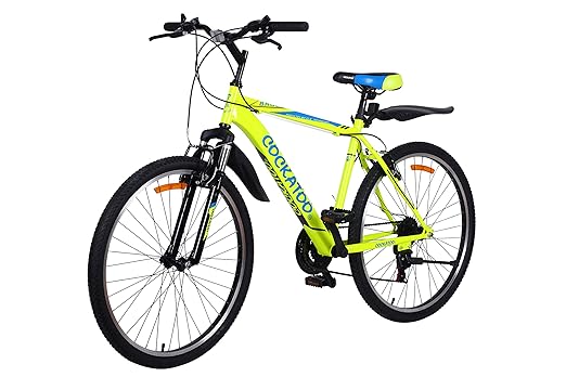 Cockatoo Men's CBC-05 Elite Series 26T & 21 Speed Carbon Steel Mountain Bike Cycle (Frame: 18.5 Inches , Yellow)