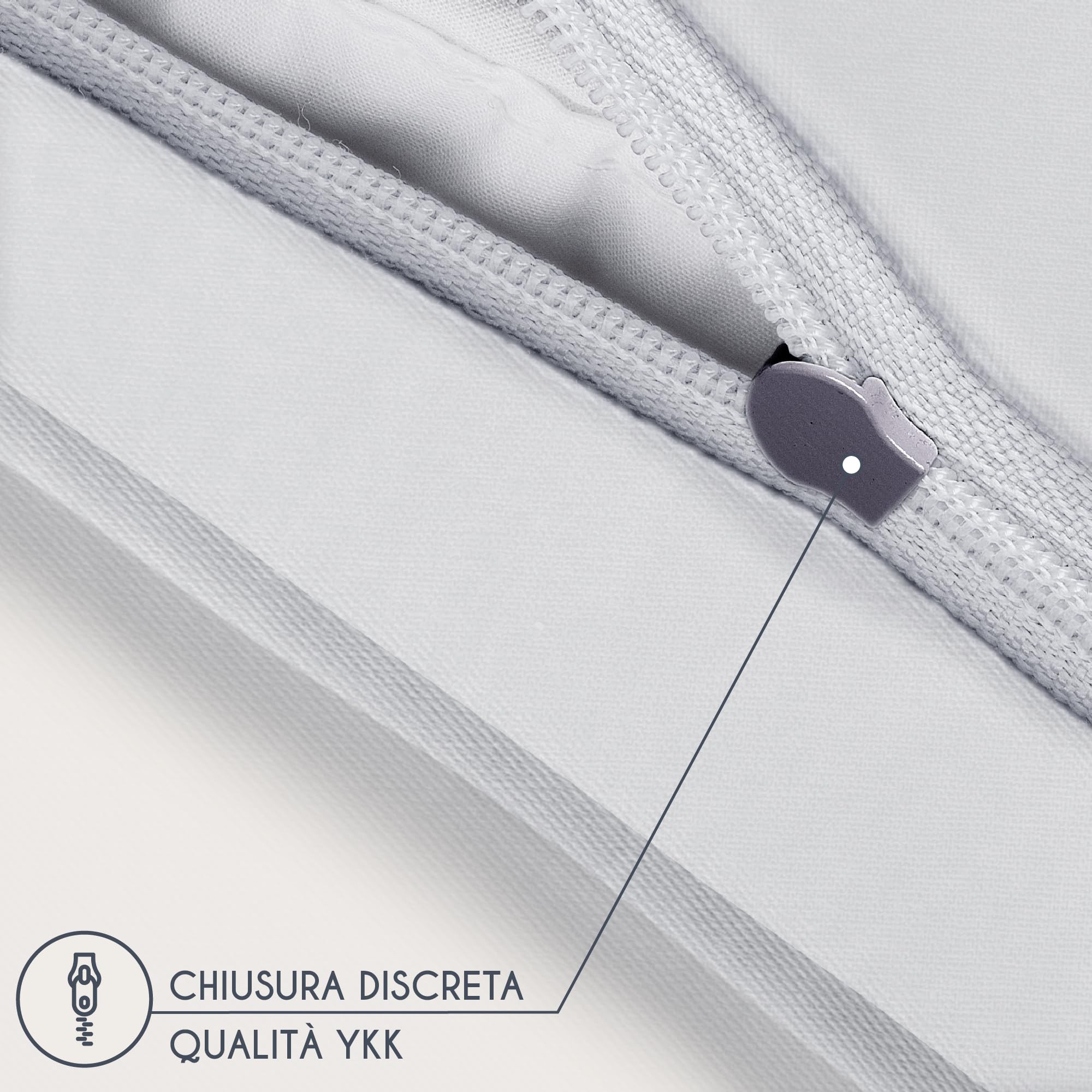 Dreamzie Federe 50x70 Cotone Rinforzato (Set da 2) - Bianco - Trama Fitta a 57 Fili/cm² - Federe Cuscini 50x70 cm - Federe Cuscino 50x70 Certificate Oeko Tex