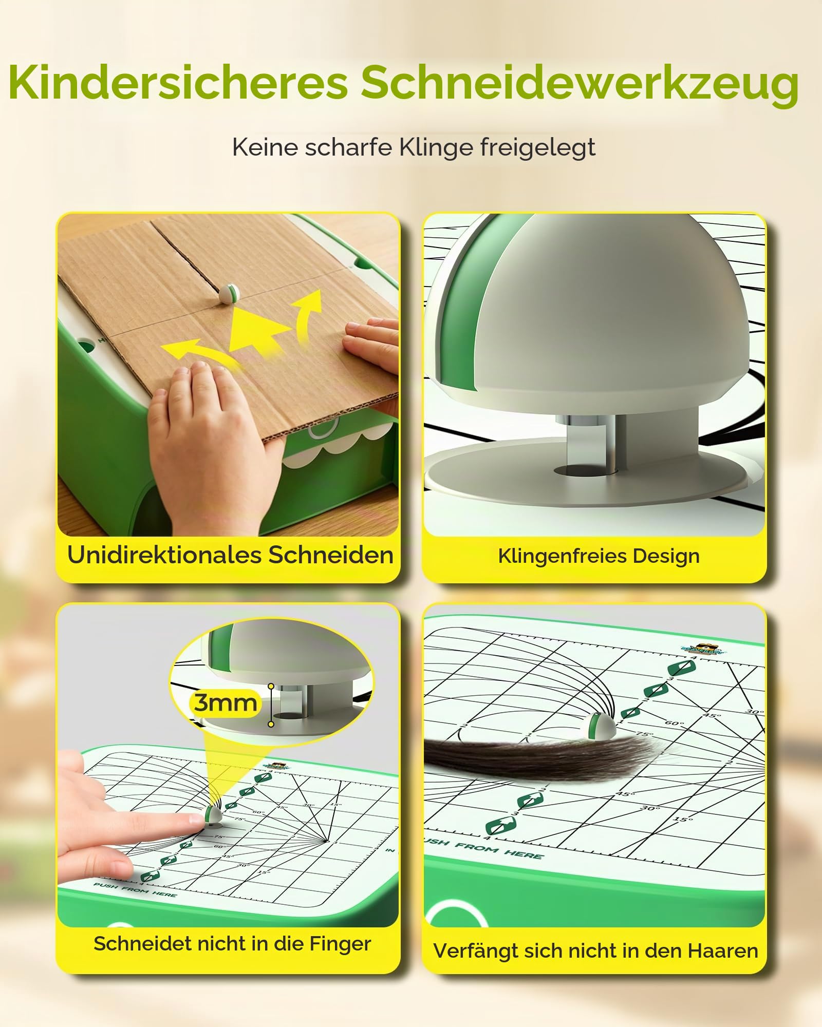 Sicherer Elektrischer Kartonschneider für Kinder, DIY Upcycling von Pappe für praktisches Lernen und Kreativität für Jungen und Mädchen ab 5 Jahren, Cardboard Cutter für Pappe, Stoff, Leder