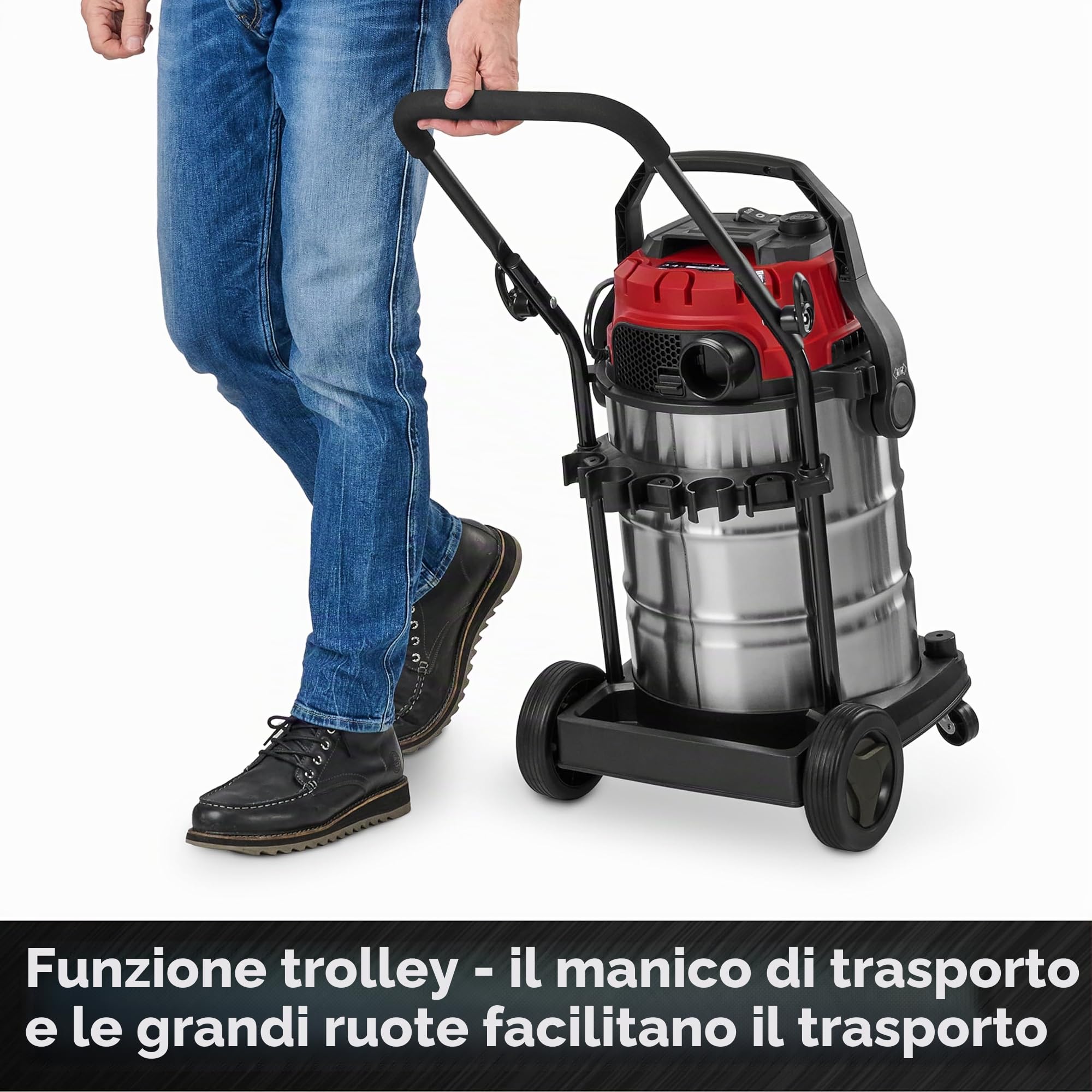 Einhell Aspiratore TE-VC 3080 SACL (1150 W, 220 mbar di potenza, serbatoio da 30 L, classe di protezione dalla polvere L, filtro HEPA, pulizia del filtro, presa automatica, accessori inclusi)