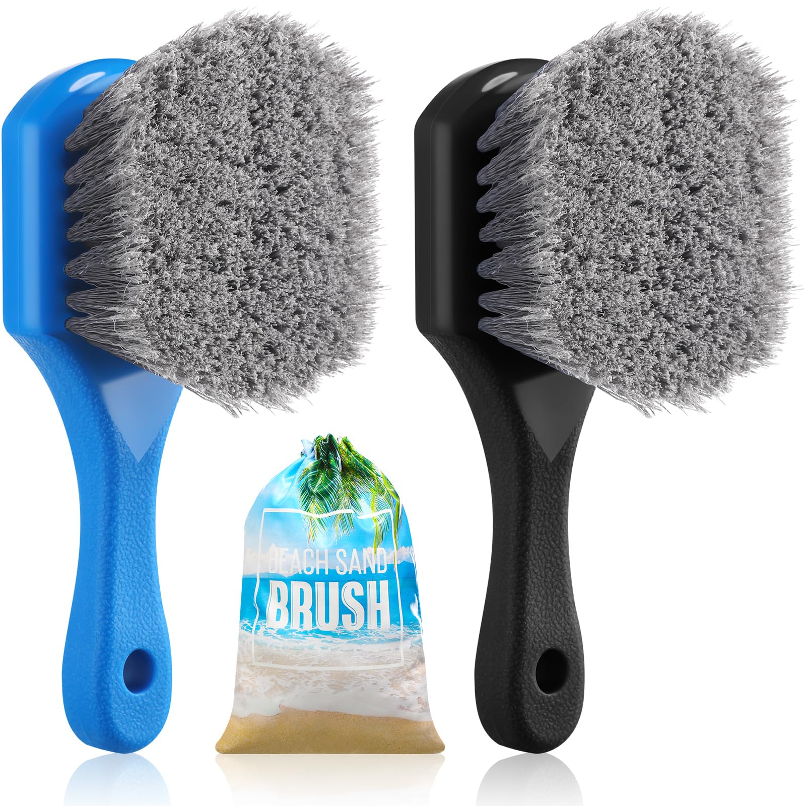 Lot De 2 Brosses à Sable Portables Pour Plage – élimination Rapide, Réutilisables, Idéales Pour Camping Et Vacances