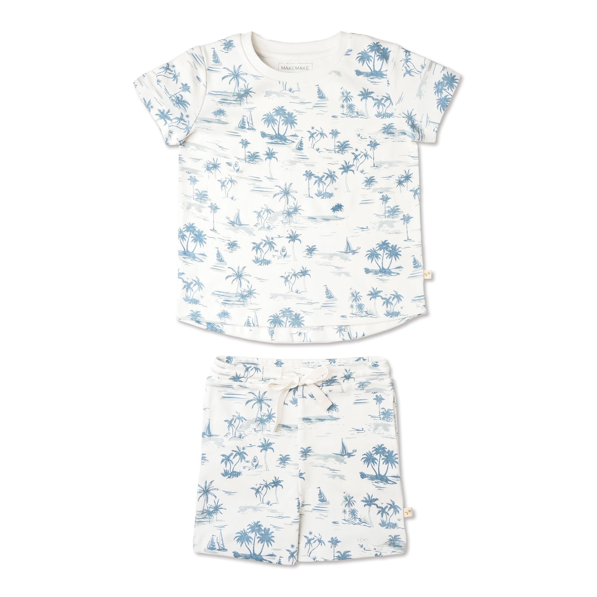 MakeMake Organics GOTS Certified Organic Cotton Infant Unisex Baby Kids Toddler Boys Girls Tank Tee with Matching Shorts