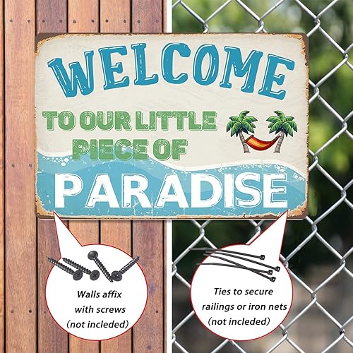 Miniatura 5 de SNOWANG Letreros decorativos de metal retro retro de 12 x 8 pulgadas para pared del hogar, patio, cafeterías, bar, cueva de hombre, bienvenidos a