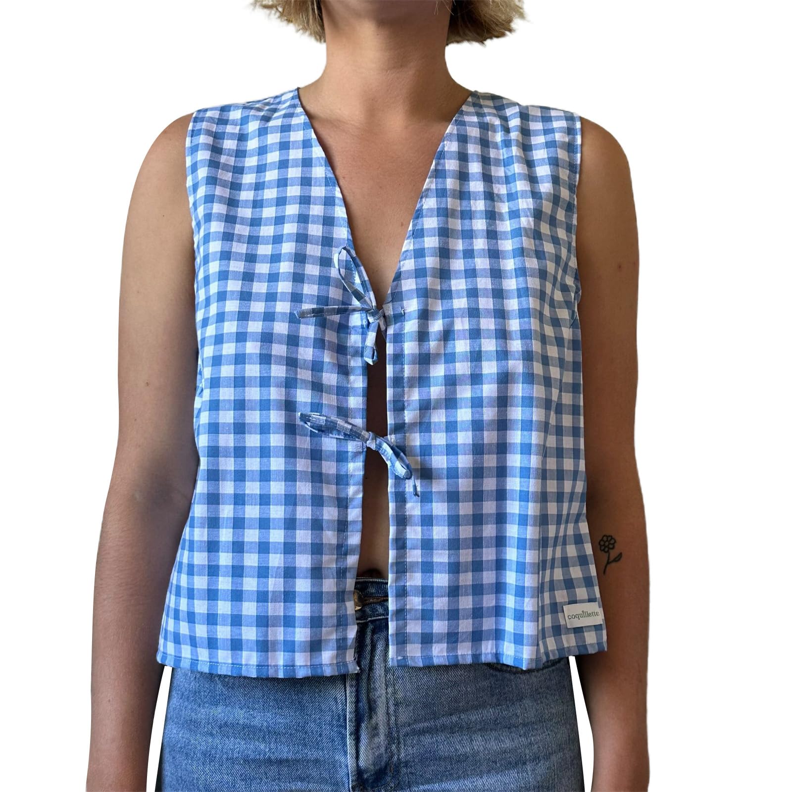 ジャケット・アウター rikotokyo Gilet blouse(Gingham check) rikotokyo Gilet blouse(Gingham check)