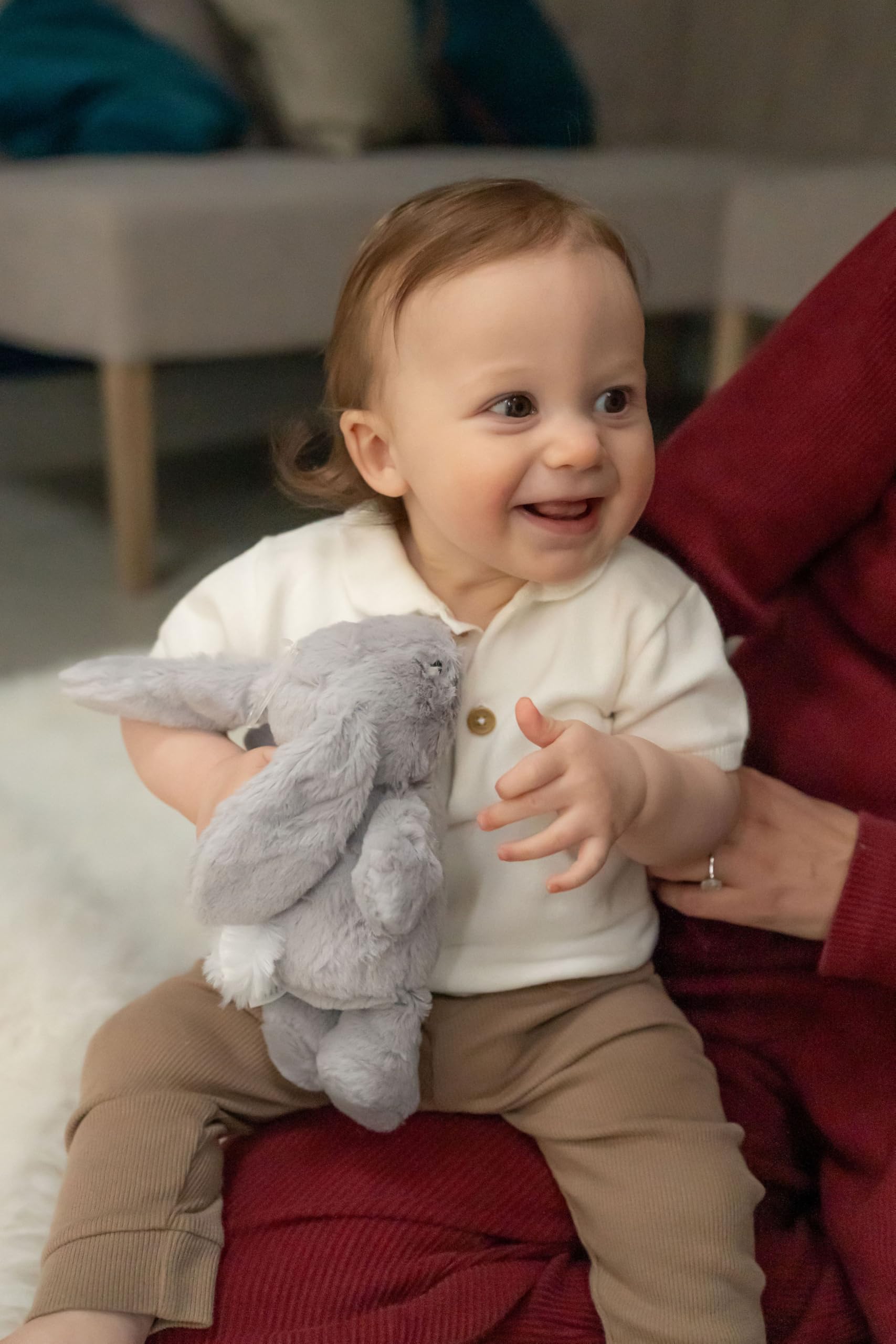 Ziggle Baby Toy, Bunny Teddy for New Born, Soft Plush Toy for Girl or Boy, Recycled Eco Friendly Newborn Gift - Image 3