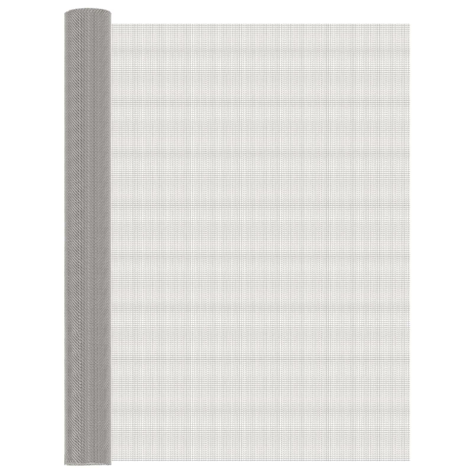Edelstahlgewebe 100 x 500 cm - 8 Mesh Drahtgitter Edelstahl 201 mit 2,5 mm Maschenweite, robustes Drahtgeflecht für Lichtschachtabdeckungen und Garten, Silber