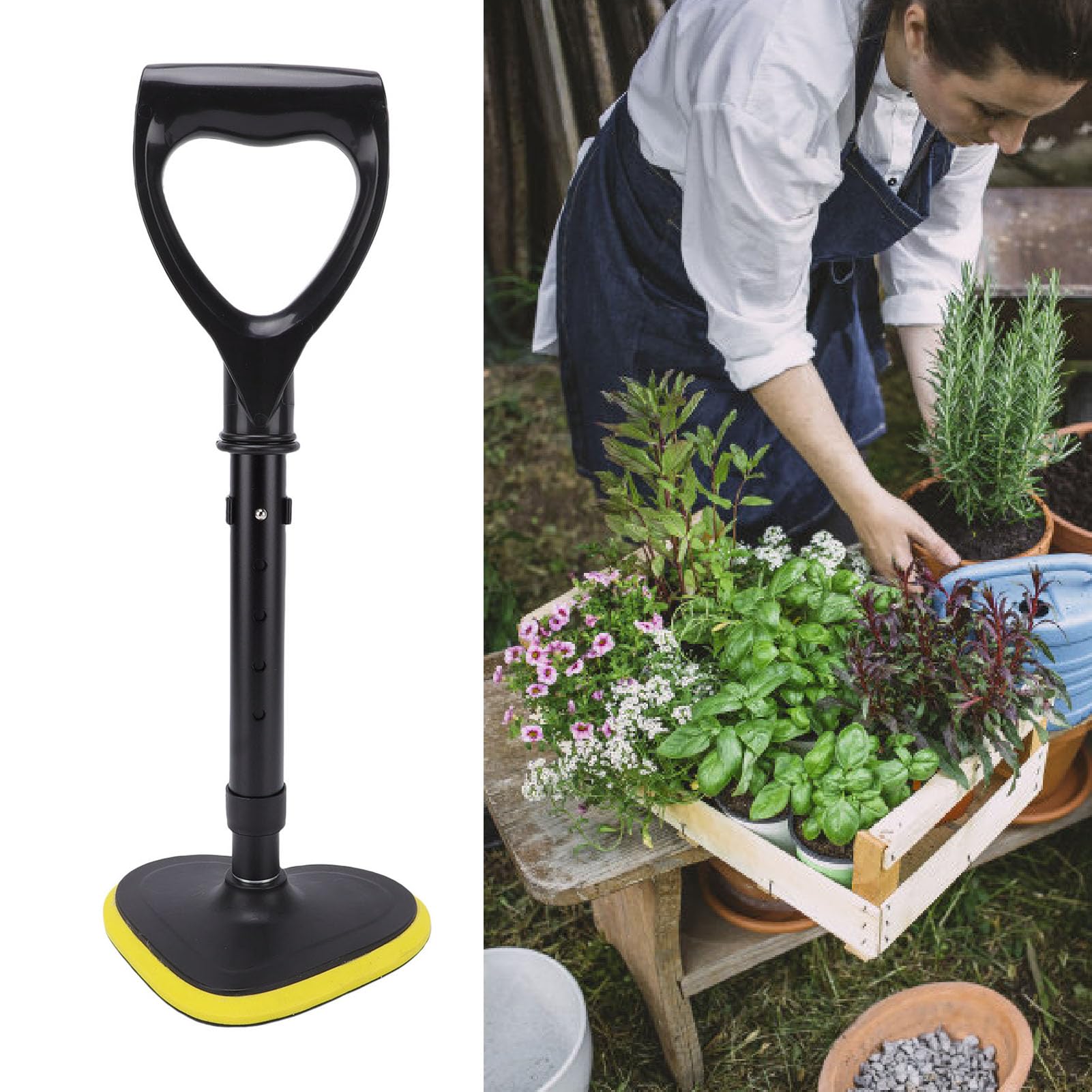 Fabater Regulowana Podpórka do Stania Ergonomiczne Przenoszenie Ciężaru Wszechstronne Narzędzie do Codziennej Pomocy dla Osób Starszych i Pacjentów Rehabilitowanych (BLACK)