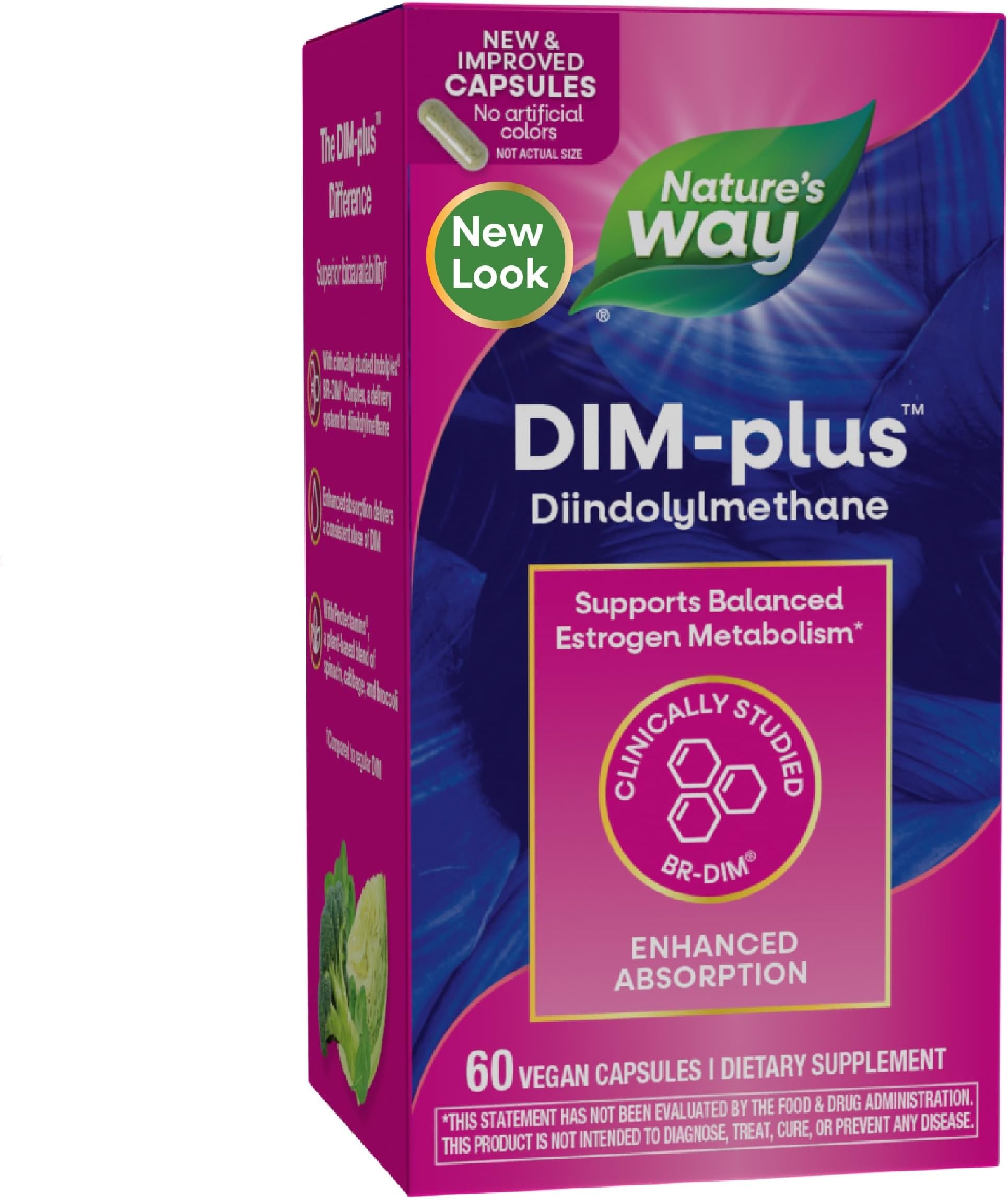 DIM-Plus, DIM Supplement, Supports Balanced Estrogen Metabolism*, Supports Estrogen Hormone Balance*, Diindolylmethane, 60 Vegan Capsules