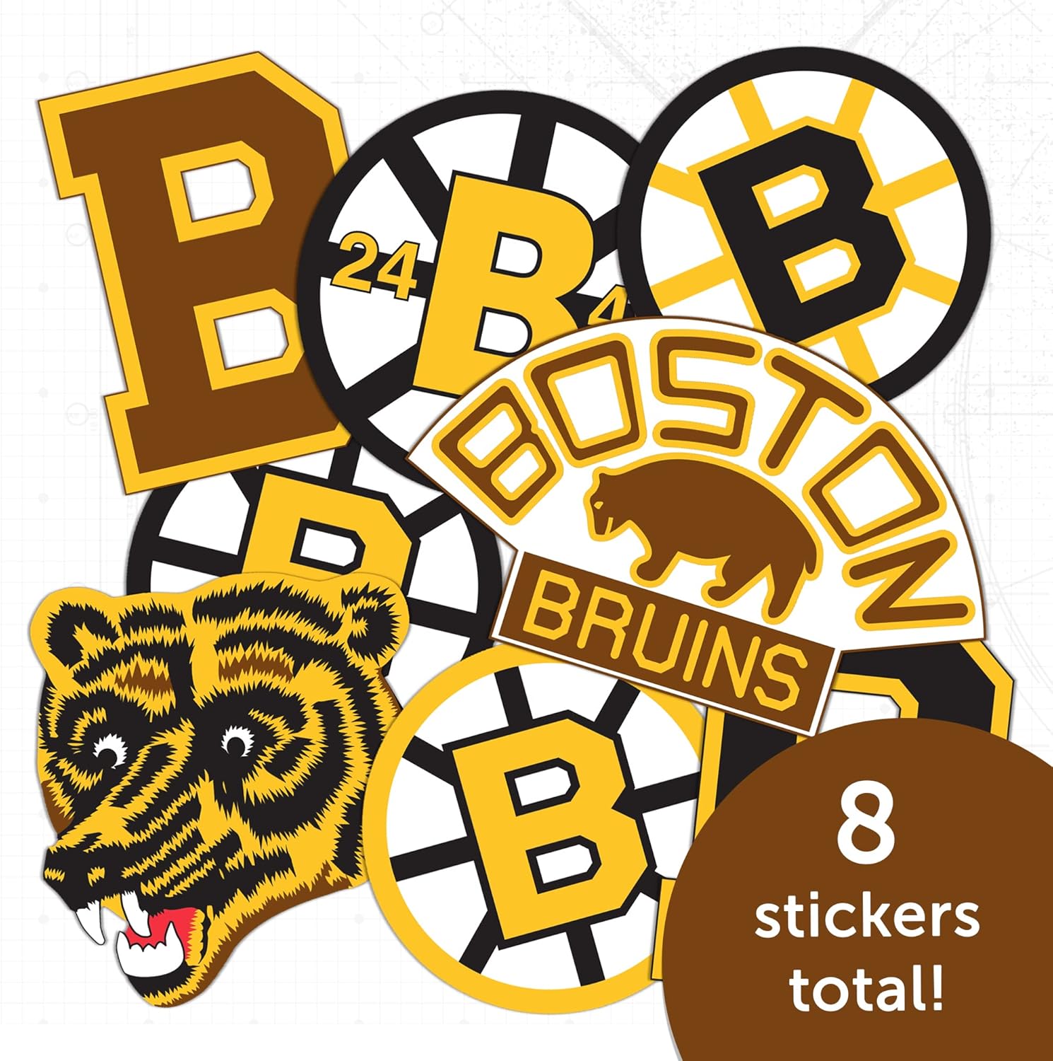 Desert Cactus Boston Bruins Team NHL National Hockey League Sticker Vinyl Decal Laptop Water Bottle Car Scrapbook (Vintage Sheet) - Image 4