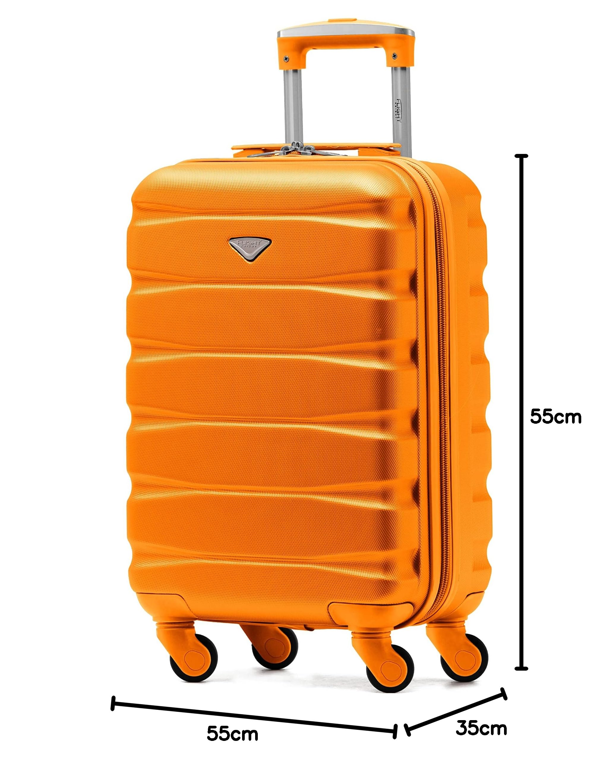 Flight Knight ABS 3 Tailles Valise Legere Compatible avec Air France, Hop! easyJet, RyanAir Et Bien d'autres! Bagage a Main 55x35x20 cm Et Bagage en Soute Grande avec 4 Roues.