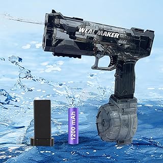 Balakaka 2025 Nuevo Pistola de Agua Electronica para Niños Adultos, Potente Largo Rango 26-39 FT, Gran Capacidad Pistola Agua para Exteriores Summer Toys