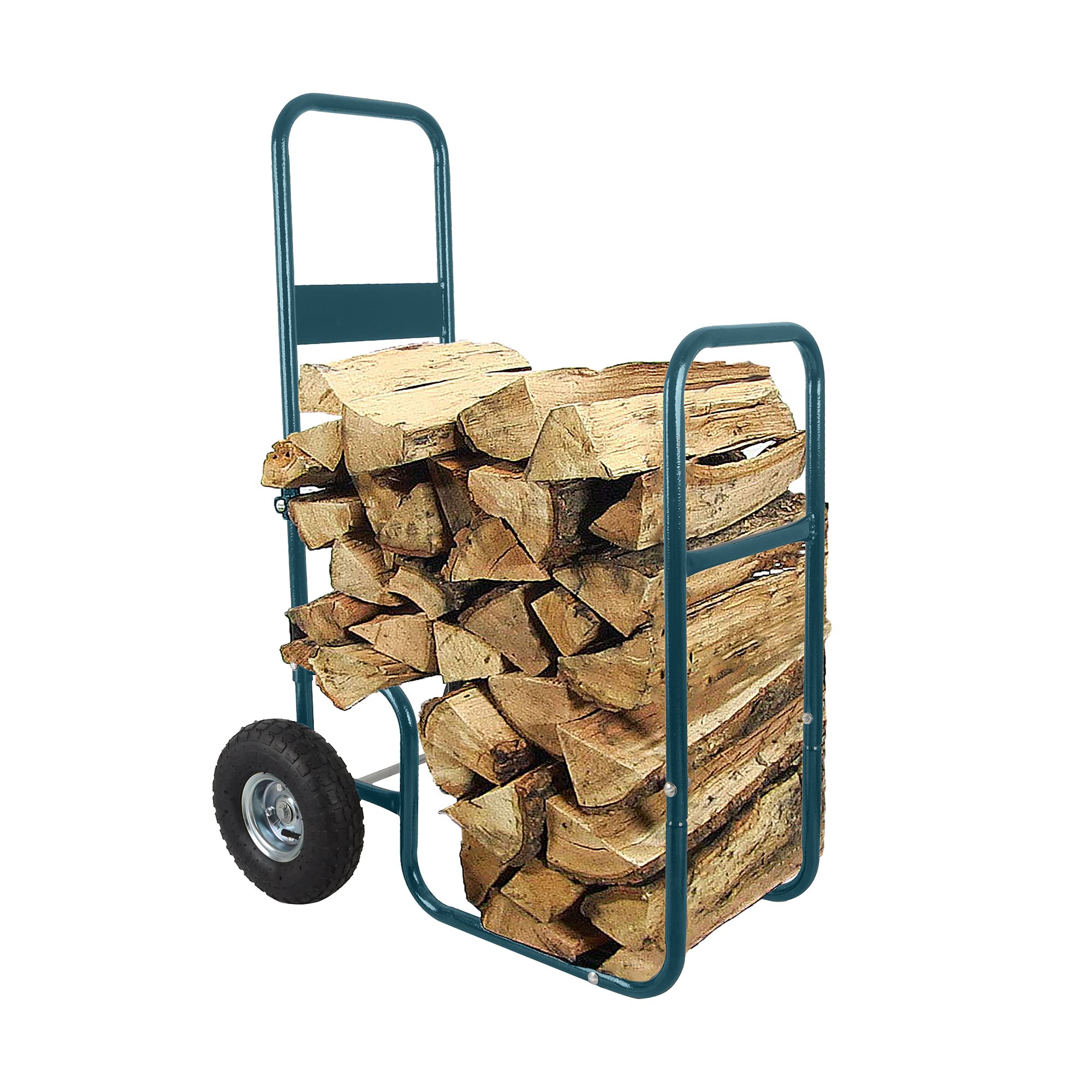 Buy LEADALLWAY Firewood Cart Wood Hauler Fireplace Log Carrier MoverOutdoor Indoor Heavy Duty