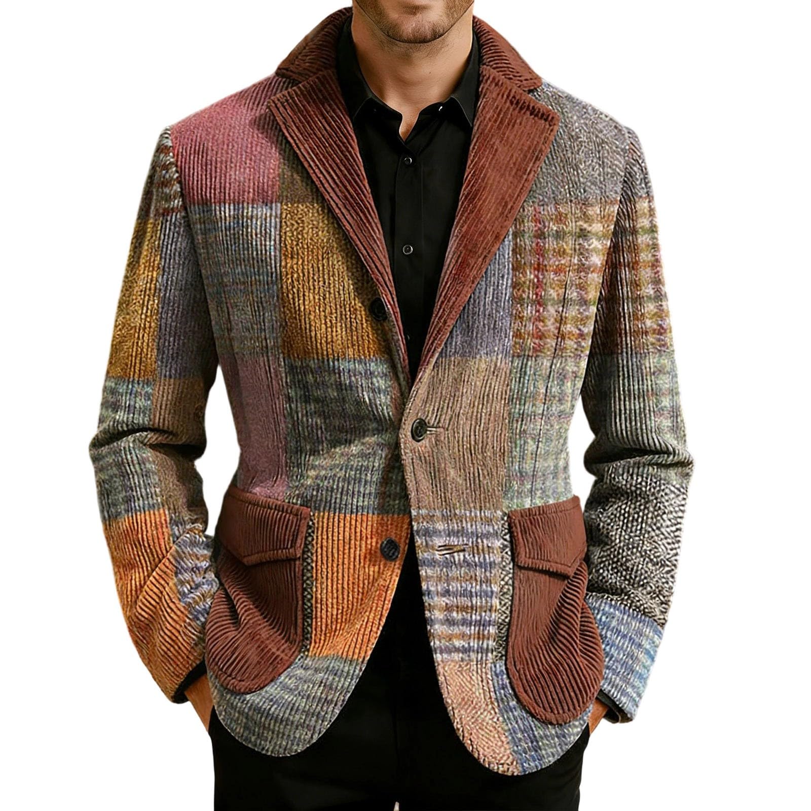 Chaqueta con estampado de pana estilo western para un estilo moderno y distintivo.