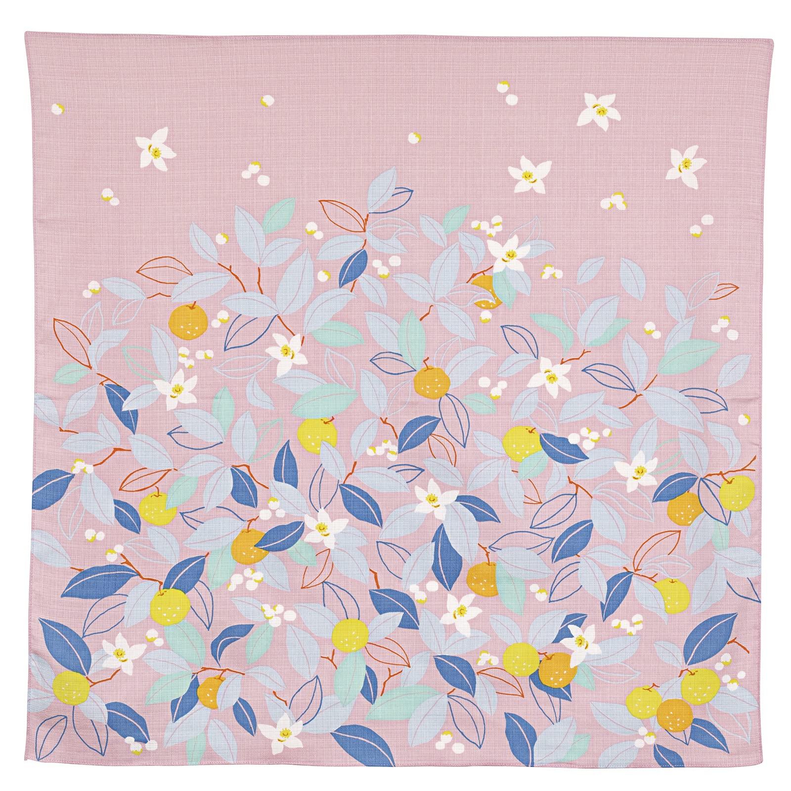 Musubi Furoshiki Organic Cotton 28in Citrus Rose Pink Adeline Klam Japan
