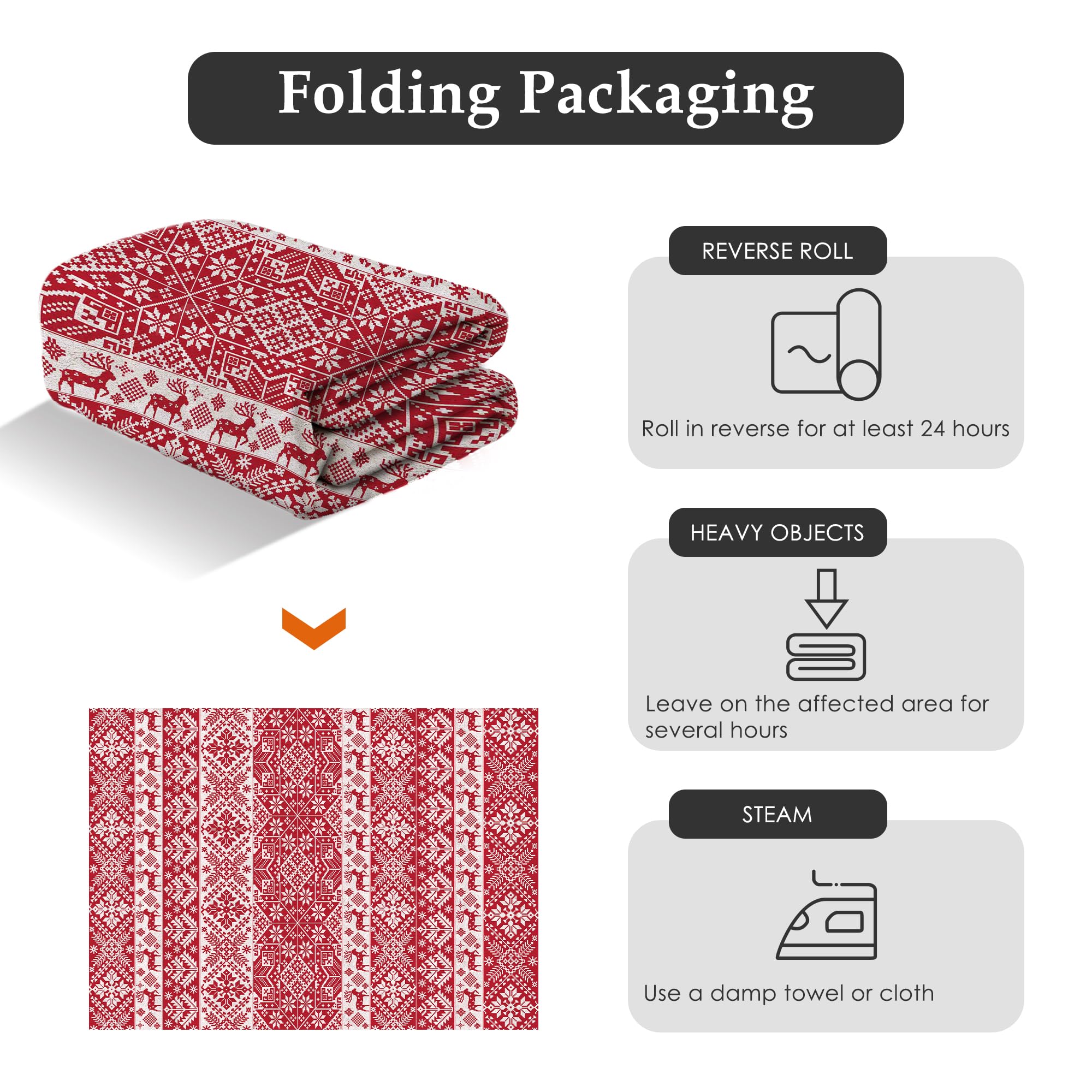 Tapis de couloir de Noël lavable flocon de neige antidérapant 60 x 180 cm rouge PureCozy