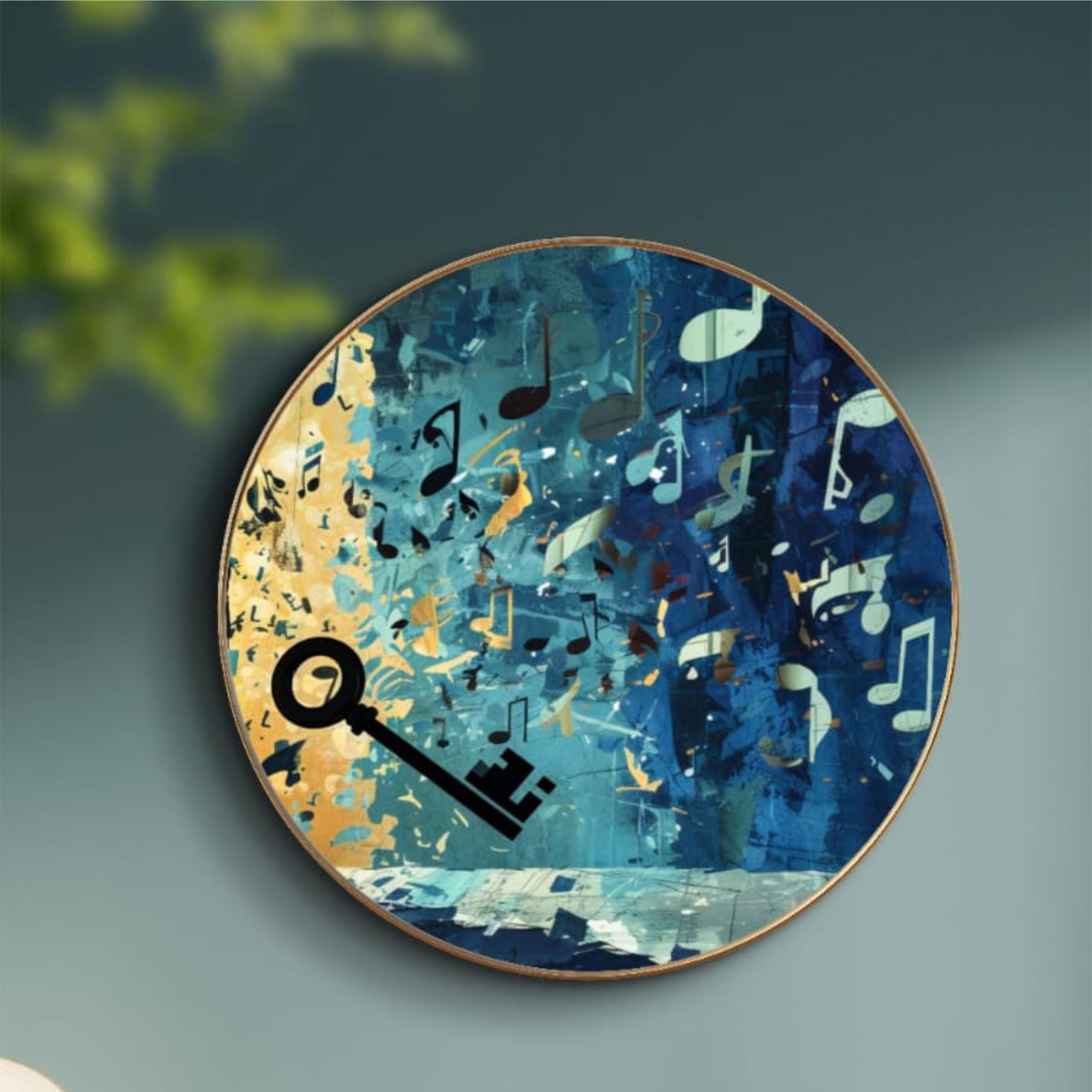 paintings Abstract modern art Premium Sparkle lamination Golden Slim Frame 58 cm x 58 cm Large Size, For Home/Office/Hotel painting GR-10-image-39