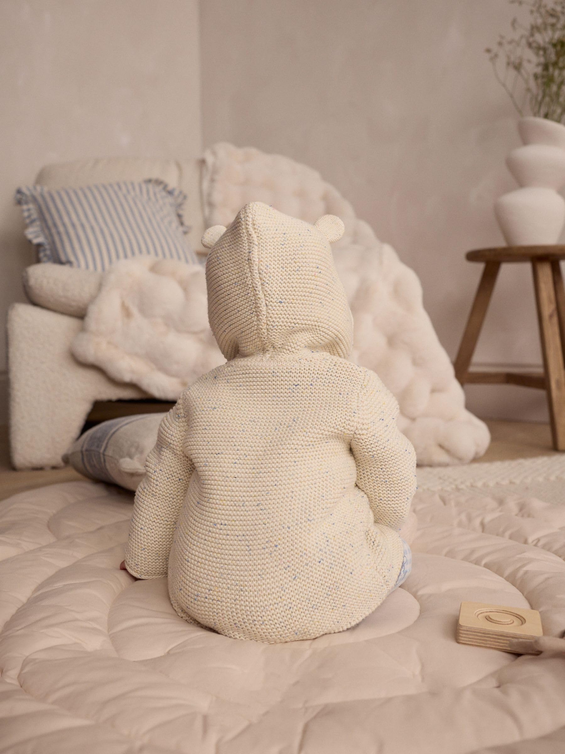 NEXT Unisex Bambino Cardigan in Maglia con Cappuccio per Neonati