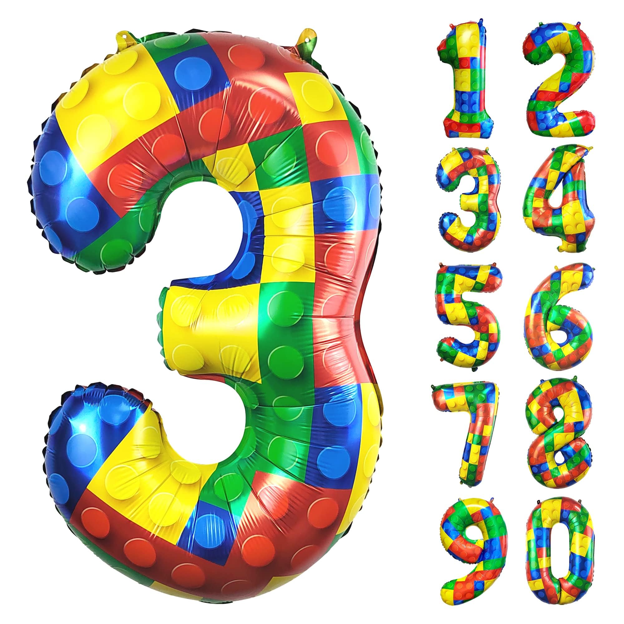 Red 0 balloon 40 Inch Giant Helium Foil Number 0 to 9 Red Balloon Birthday Wedding Party Digital Decorations (Number 0) — view 469