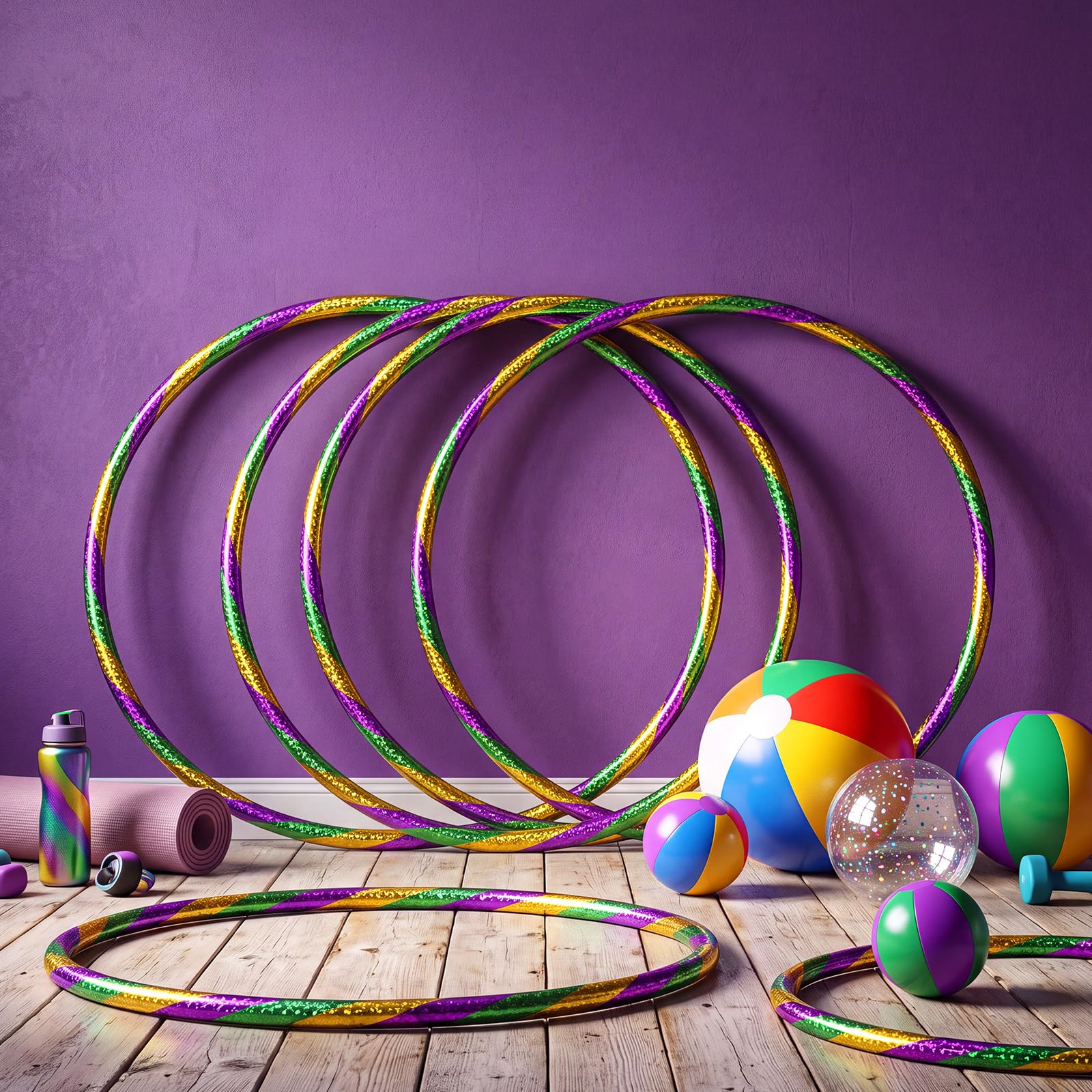 Gemscream Confezione da 12 cerchi glitterati da 40,1 cm per feste e giochi