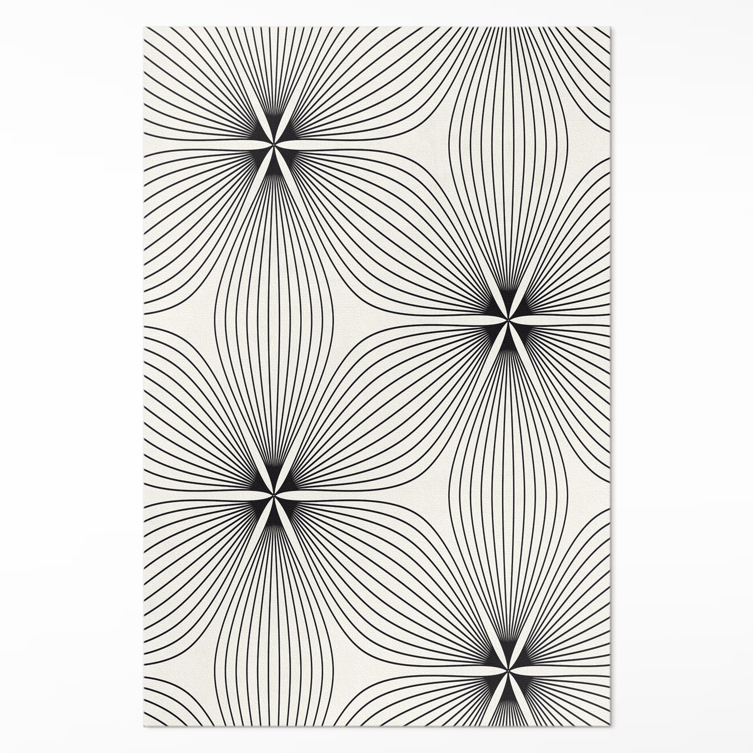 Tapis en Forme de Vinyle 100x150 cm Rectangle Maison Deco Entretien Facile Résistant à la Décoloration pour Cuisine Salon Chambre l'intérieur PVC Floorart Design - Fleurs élégantes