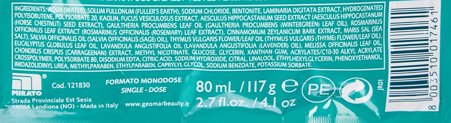 Fast Mud - Anti-Cellulite - Single Dose 80Ml by Geomar