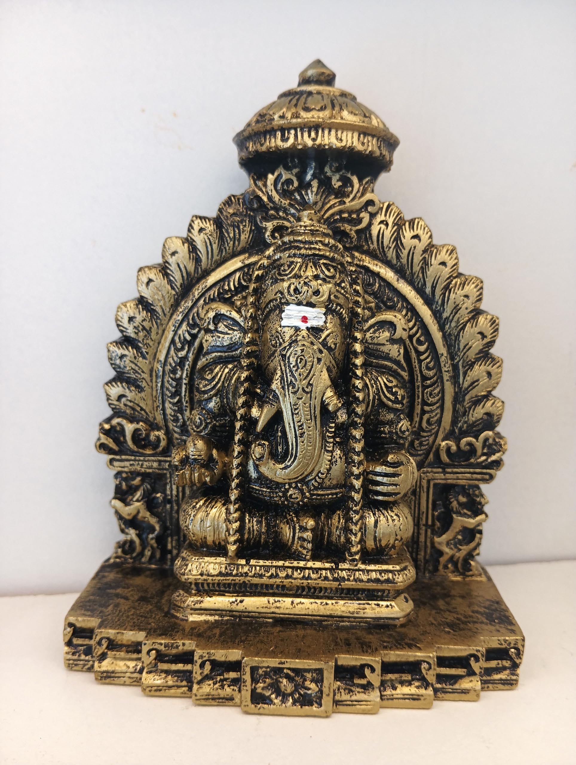 HEENA HOME DECOR PILLAYARPATTI Ganesha/GANPATHI/VINAYAGAR/Lord Ganesha Big/KARPAGA VINAYAGAR/VALAMPURI VINAYAGA/Large Size Table Ganesh 15CM