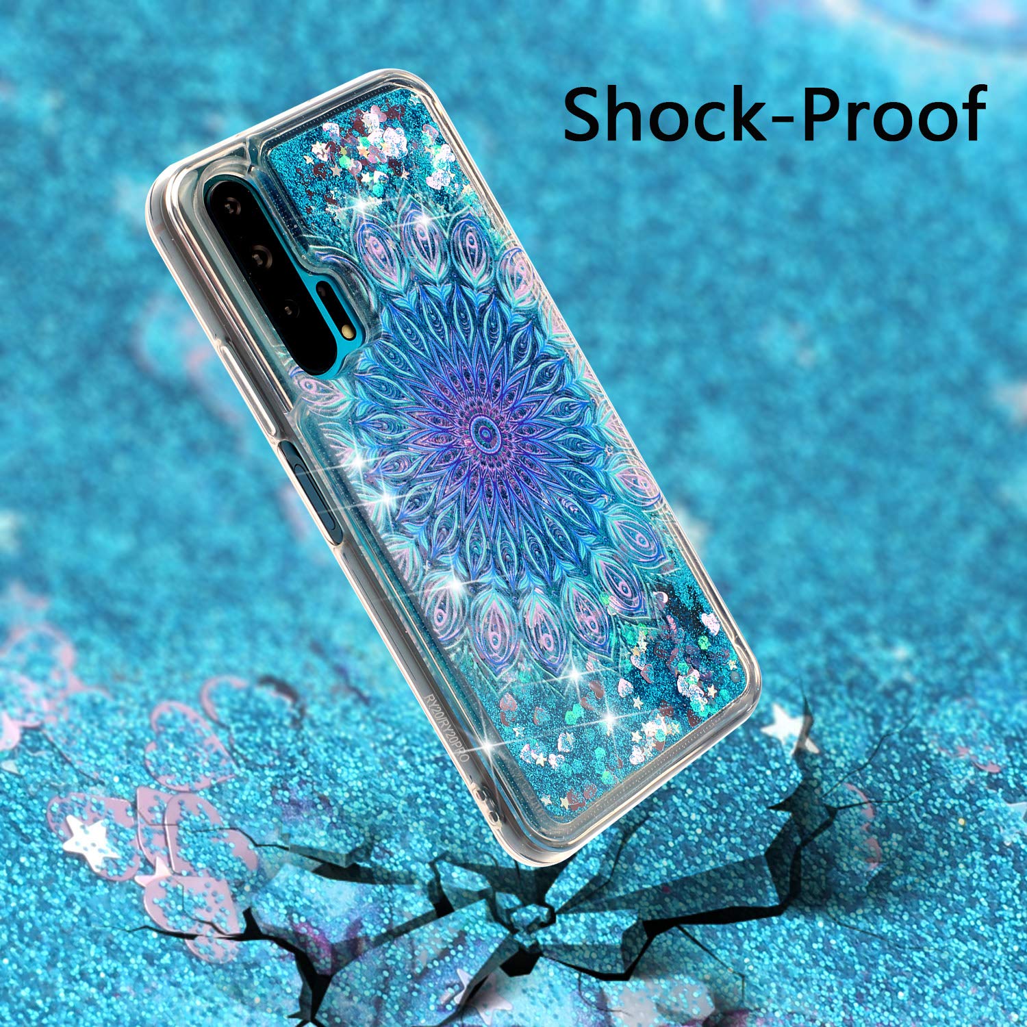 UPOSAO Huawei Mate 20 Pro Hülle – Glitzer & Strass-Design, TPU Silikon, Stoßfest & Schlank, Inkl. Stylus Pen
