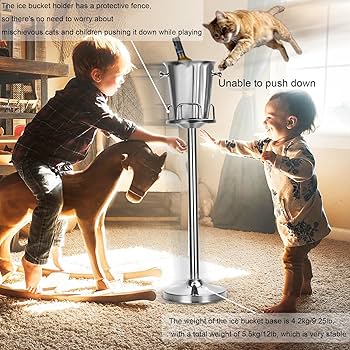Amazon | スタンド付きシャンパンバケツ、スタンド付きアイス