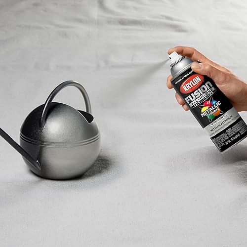 Vista 8 de Krylon Fusion - Pintura en aerosol adhesiva todo en uno para uso en interiores y exteriores, 12 onzas, aluminio