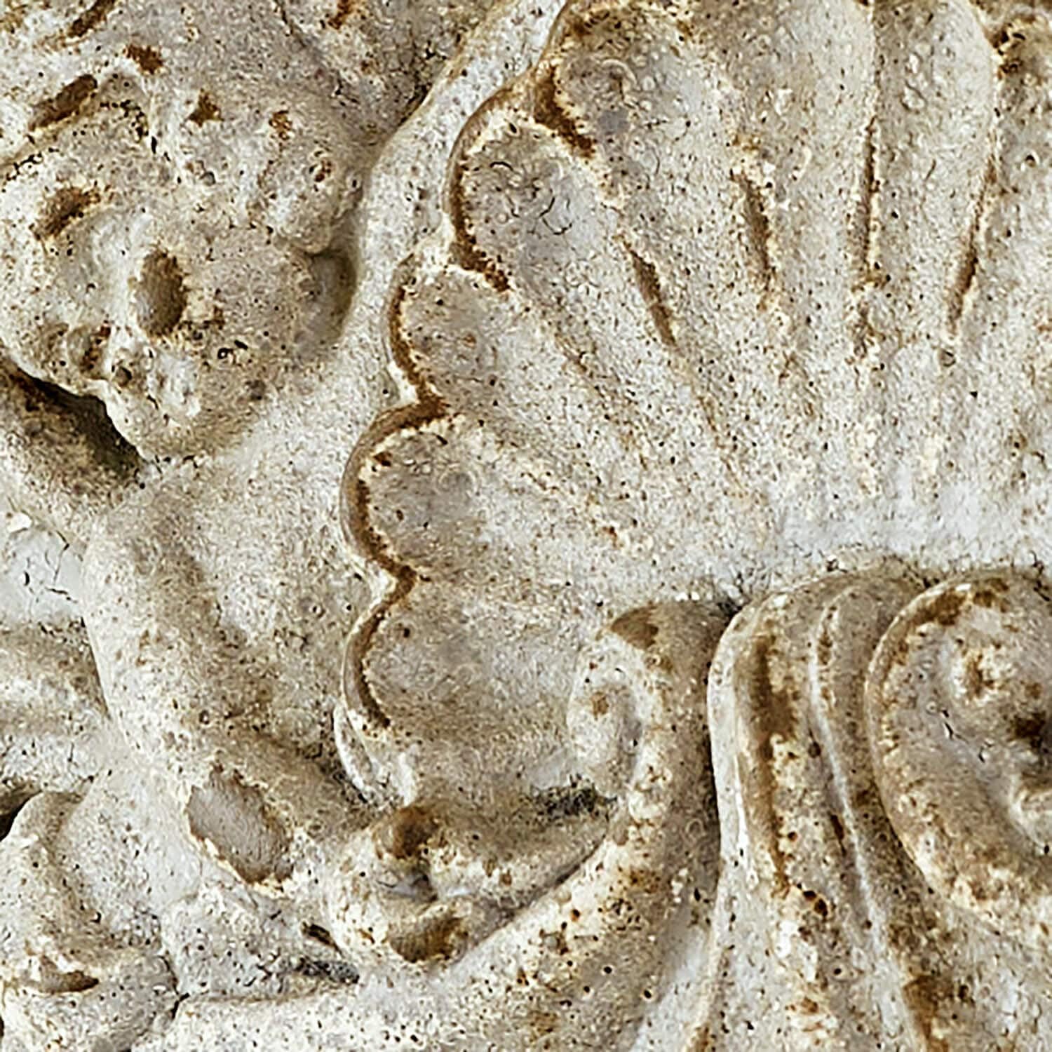 Loberon Gordian Ornamento da Parete - Effetto Pietra con Finitura Anticata - Look Vintage Molto Autentico, Grigio Antico