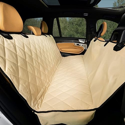 Funda de peluche Paws Pet para asiento trasero de Suv, impermeable, asiento cobertor para perros, hamaca para camiones, para mascotas, 2 cinturónes