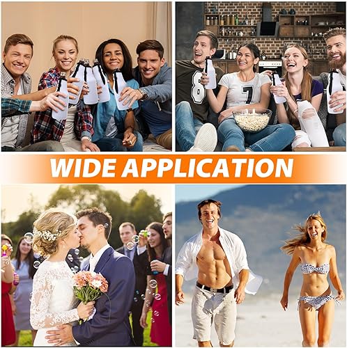 Miniatura 6 de Paquete de 24 fundas aislantes para botellas de cerveza en blanco para sublimación, fundas enfriadoras con cremallera para botellas con cremallera,