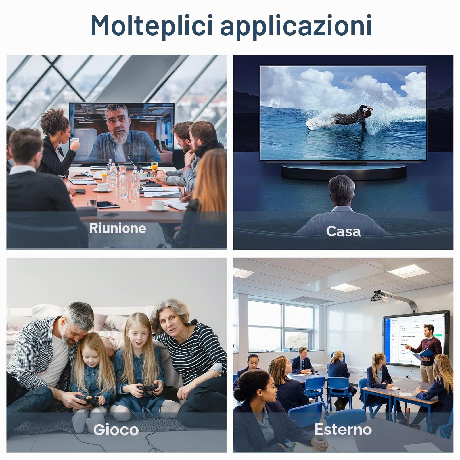 SHULIANCABLE Adattatore HDMI Femmina a VGA Maschio 1080P, Trasmissione unidirezionale da HDMI a VGA Nessun supporto audio (15CM)